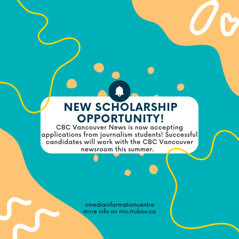 CBC Vancouver News Scholarship 2023