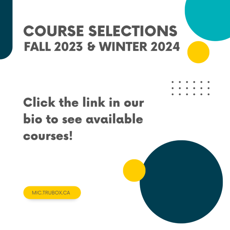 Course Selections Fall 2023 and Winter 2024