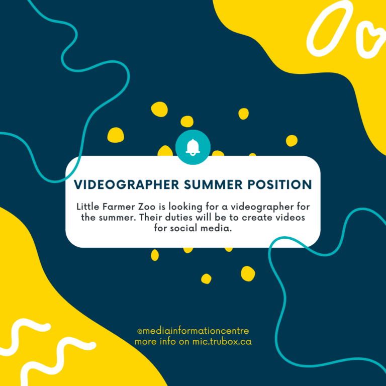 Videographer Summer Position
